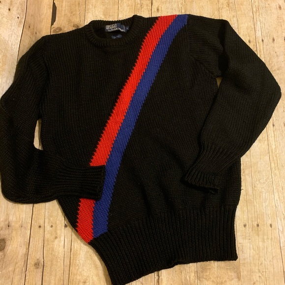 Polo by Ralph Lauren Retro 90s Wool Sweater Sz M - Picture 1 of 4